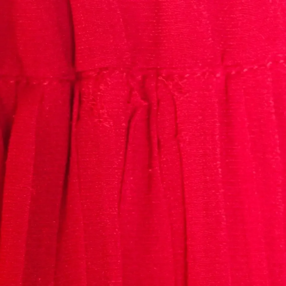 Vintage Three Flags California Red Pleated Midi Skirt
